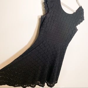 Ronnie Nicole Black Eyelet Dress